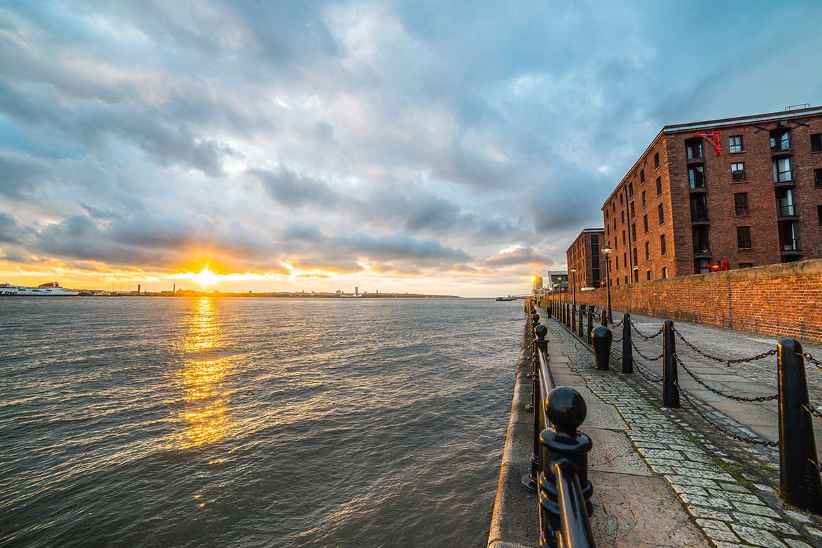 Sunset Over The Mersey - Liverpool photography by Stephen Banks